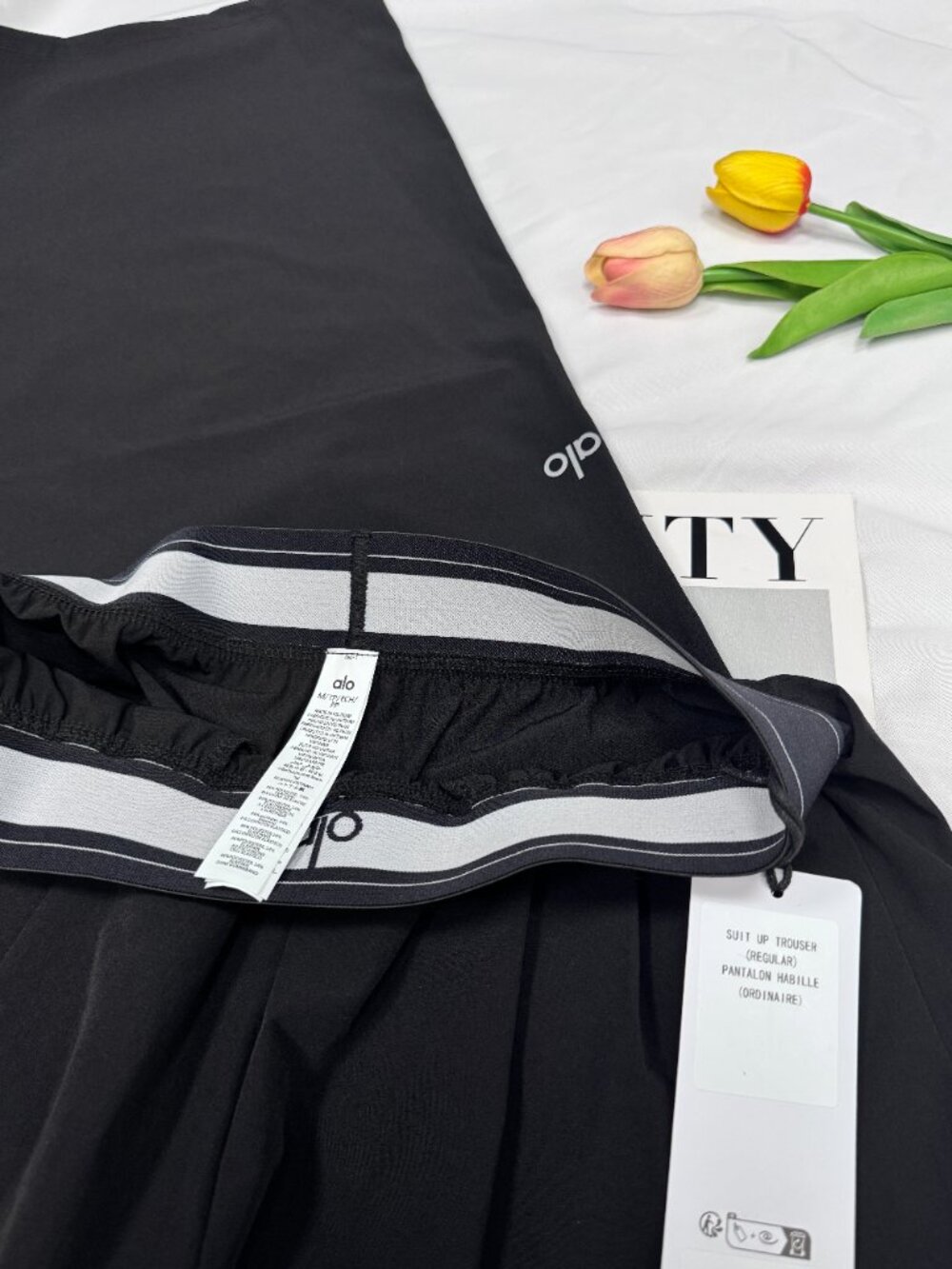 Brand New ALO Yoga Women's Pants Black💖🖤Versatile Suit Up Trouser (Regular) - Picture 3 of 9